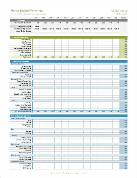 Simple Household Budget Template Excel For Your Needs