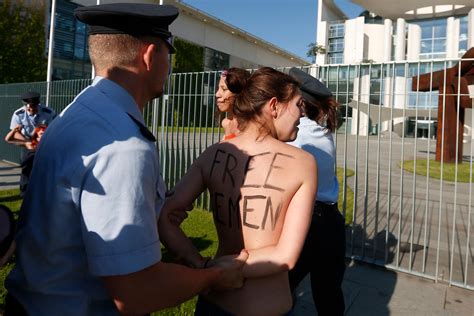 Police In Berlin Break Up Topless Protest By Feminist Activists Fox News