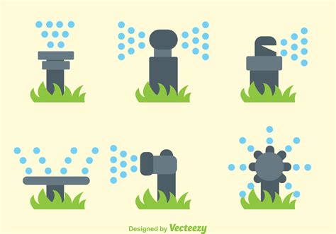 Flat Water Sprinkler System Vectors 91532 Vector Art At Vecteezy