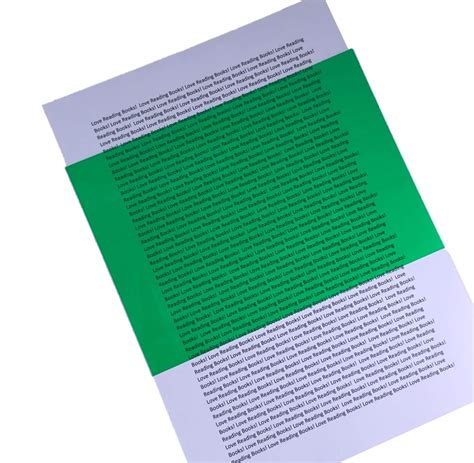 Buy Green Overlay For Dyslexia A5 Pack Dyslexia Overlays For Visual