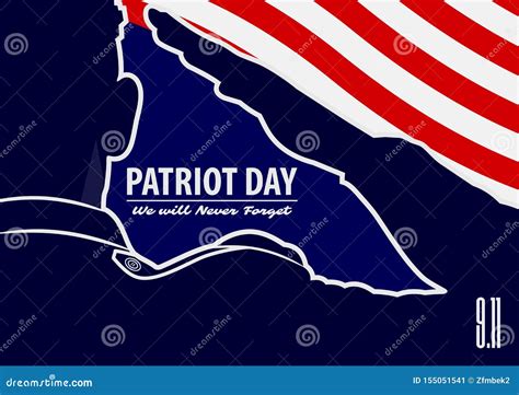 Patriot Day Poster Template Vector Illustration Stock Vector