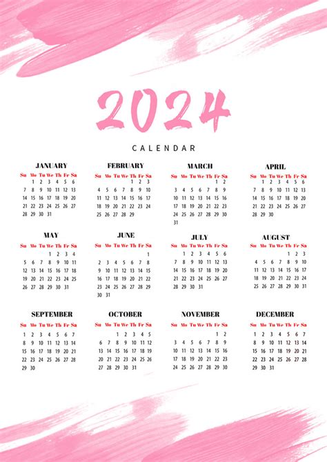 Kalender 2024 Pink Gerda Jsandye