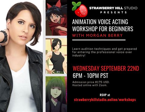 animation voice over workshop for beginners w morgan berry eventcombo