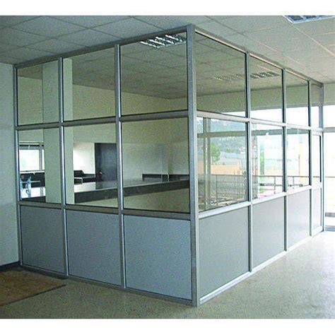 simple design aluminium partition works for office at best price in vadodara atmiya glass
