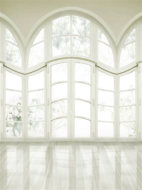 White Windows Wedding Photography Studio Backdrop 10x20 Only Latar