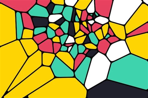 Premium Vector Colorful Voronoi Diagram Mosaic Background