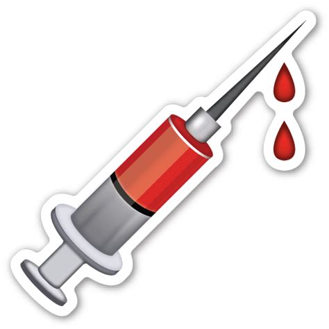 Emoji Syringe Sticker Hypodermic Needle Hand Sewing Needles Needle Png Download 528528