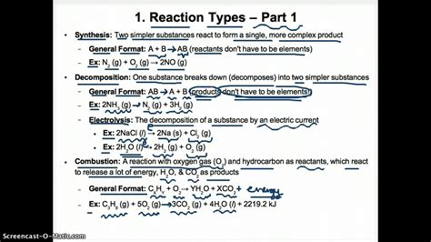 Lesson 29 - Classifying Chemical Reactions - YouTube