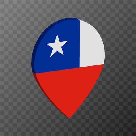 Premium Vector Map Pointer With Chile Flag Vector Illustration