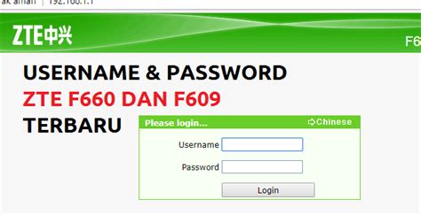 Find zte router passwords and usernames using this router password list for zte routers. Username dan Password Indihome modem Zte F660 dan F609 terbaru