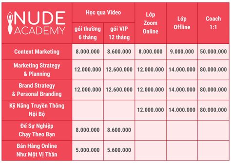 Khóa học Marketing Strategy Planning Nhung Cote Nude Academy
