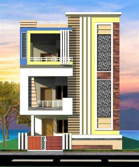 Exterior Simple Elevation Designs For 2 Floors Building Art Floppy