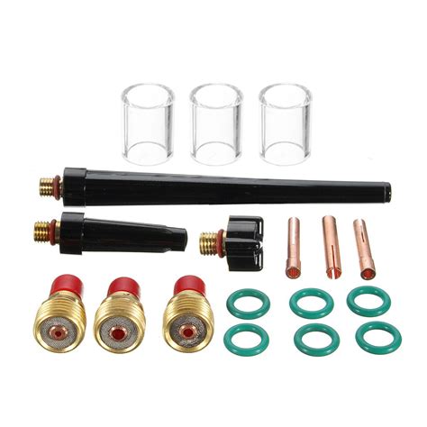 Pcs Tig Welding Torch Tip Nozzle Stubby Gas Lens Pyrex Spare Kit
