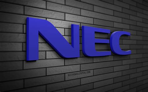 Download Wallpapers Nec 3d Logo 4k Gray Brickwall Creative Brands