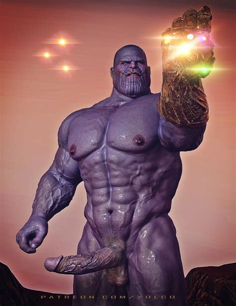 Rule 34 3d Alien Avengers Erection Male Male Only Marvel Muscles Nude Penis Thanos Veiny Penis