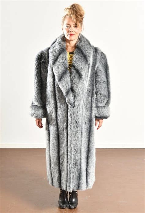 Epic 80s Faux Fur Coat Monterey Fashions Faux Fur Coat Etsy