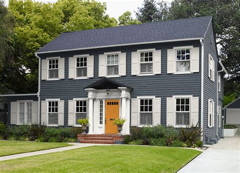 Midnight Blue Color Palatte Outside House Paint Exterior House