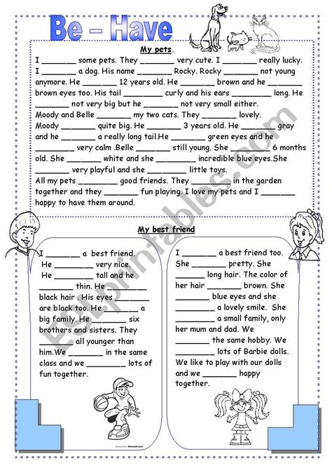 Be Have ESL Worksheet By Ronit85