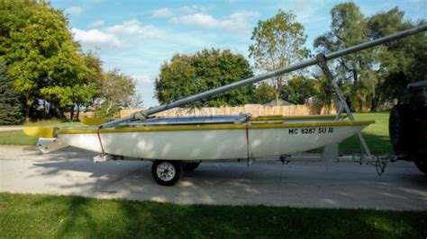 16 hobie cat and trailer, sailed all summer. CATAMARAN SAIL BOAT WITH BOSTON YACHT SAILS AND TRAILER ...