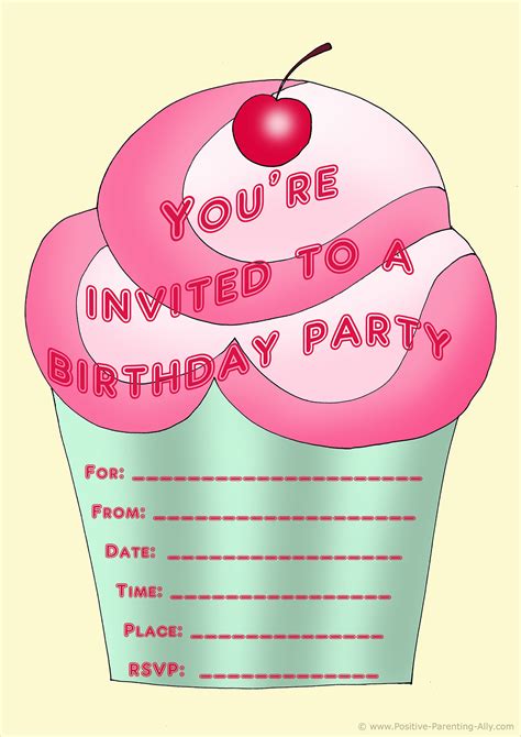 Make Your Own Party Invitations Birthday Invitation Card Template
