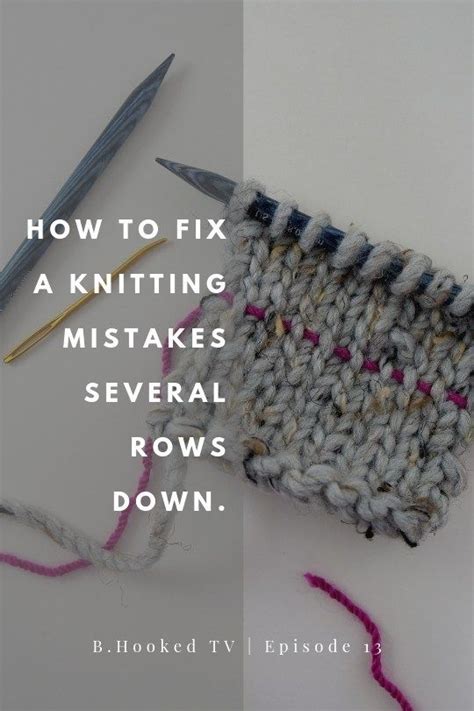 How many short rows should i do? How to Fix Knitting Mistakes Several Rows Down | Knitting ...