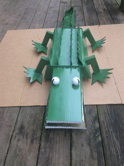 Cardboard Alligator Made By My Brother For A Class Project For My
