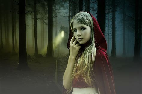 Red Riding Hood Gothic Fantasy Dark Girl Dark Fairy Tale Red Hood