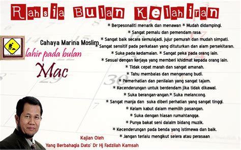 Tetapi sebelum itu, kami ingin menjemput anda membaca artikel tentang rahsia bulan kelahiran. My Blog: Rahsia Bulan Kelahiran