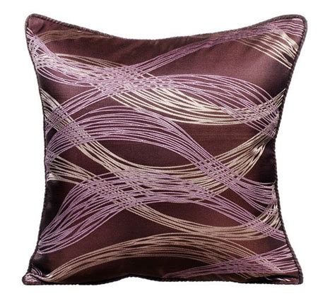 16x16 Decorative Purple Toss Throw Pillow Jacquard Silk Cushions