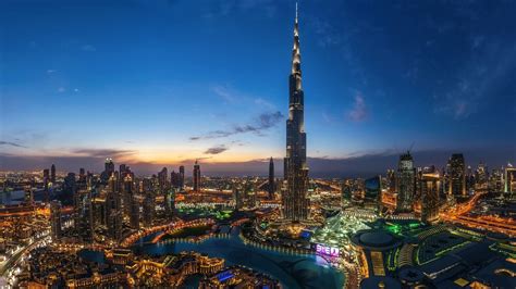 Dubai Burj Khalifa 1920x1080 Dubai City City Lights Wallpaper