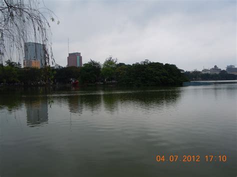 We are visiting hoan kiem lake (ho guom) with turtle tower in the center. DCDayTripper: 24 Sept 2012 ~ Hoan Kiem Lake