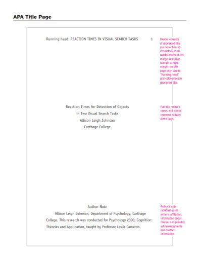 Apa Title Page Examples Format Pdf Examples