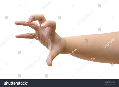 Hand Outstretched Clawing Position Fingers Wide Stock Photo 837372