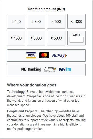 Why Wikipedia Asking For Donations From Indian Users Wikipedia Users
