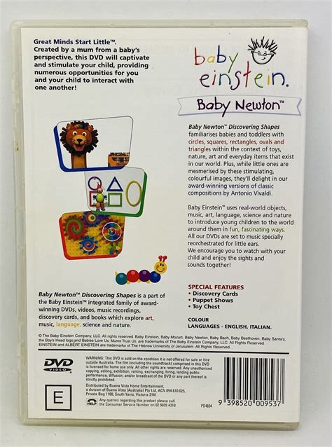 Baby Einstein Baby Newton Discovering Shapes Dvd Region 4 Ebay