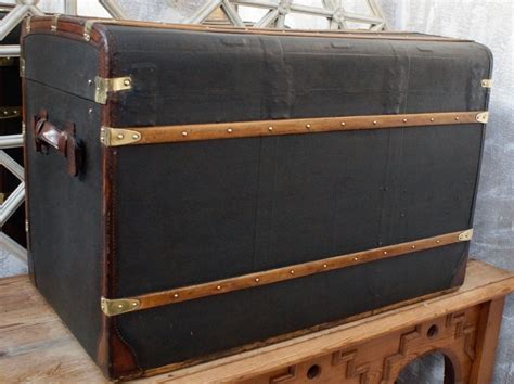 Victorian Oiled Canvas Steamer Trunk Sold Clubhouse Interiors Ltd