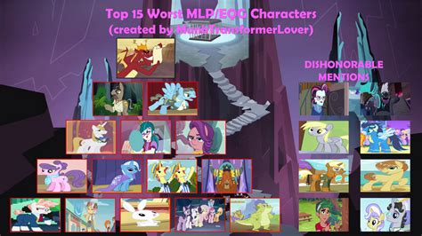 My Top 15 Least Favourite Mlp Fim Characters By Thetrainmrmenponyfan