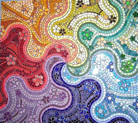 Rainbow Swirls Rainbow Mosaic Mosaic Patterns Mosaic