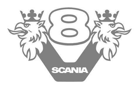 Scania V8 Logo With Griffins Truck Bodywork Sticker Car Sticker