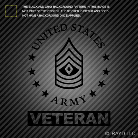 E 8 First Sergeant Veteran Us Army Rank Sticker Die Cut Decal 1sg Or 8