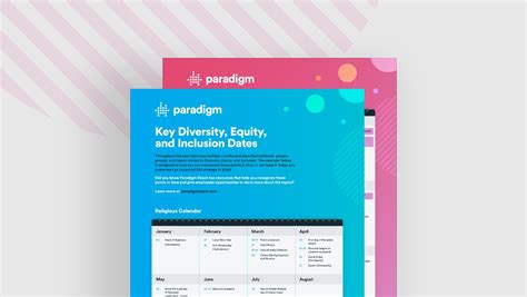 Calendar 2022 Key Diversity Equity And Inclusion Dates Paradigm
