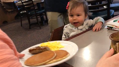 Adorable Baby Eating Pancakes Youtube