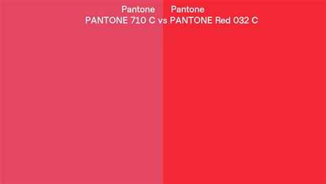Pantone 710 C Vs Pantone Red 032 C Side By Side Comparison