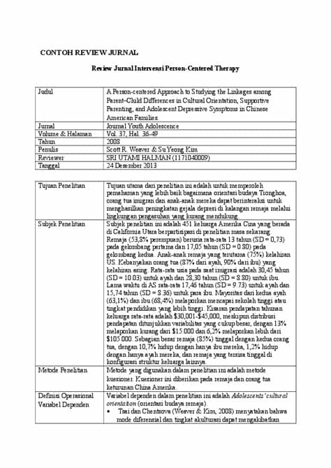 Pdf | manajemen ruang kelas yang baik tentunya berdampak pada kelancaran proses belajar mengajar. Contoh Review Jurnal Psikologi Sosial Pdf | Revisi Id