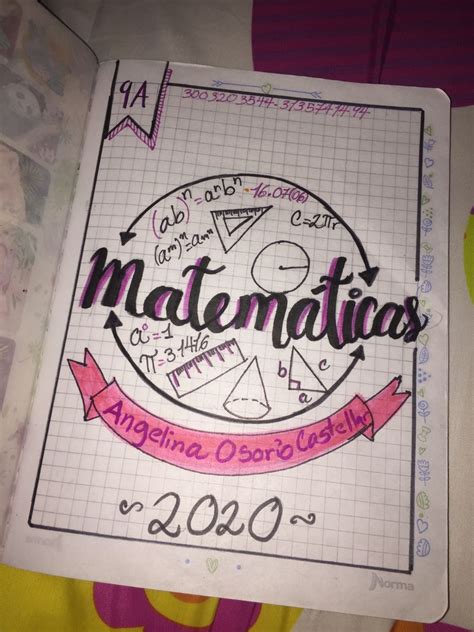Como Hacer Una Portada Para Mi Cuaderno De Matematicas