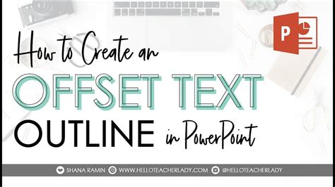 How To Create An Offset Text Outline In Powerpoint And Color Match From