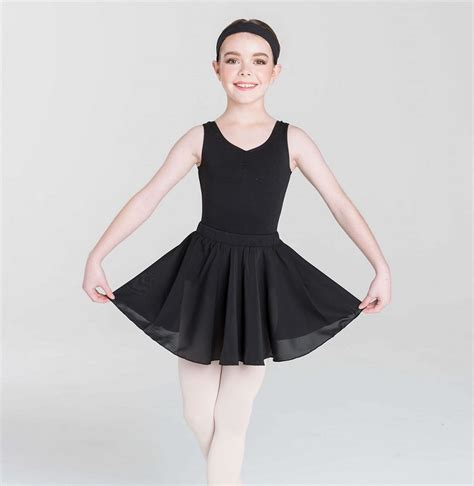 Studio Range Full Circle Chiffon Ballet Skirt In Black Balletstuff