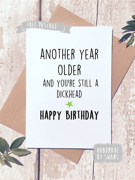 Funny Happy Birthday Card Rude Birthday Card Funny Card For Etsy Uk