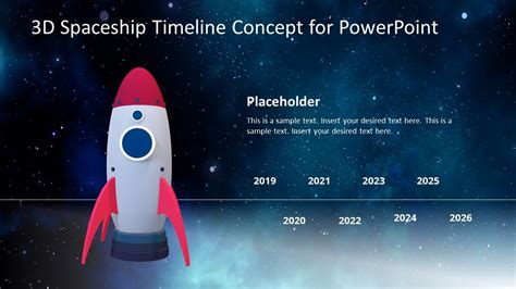 Animated 3d Spaceship Timeline Concept For Powerpoint Slidemodel