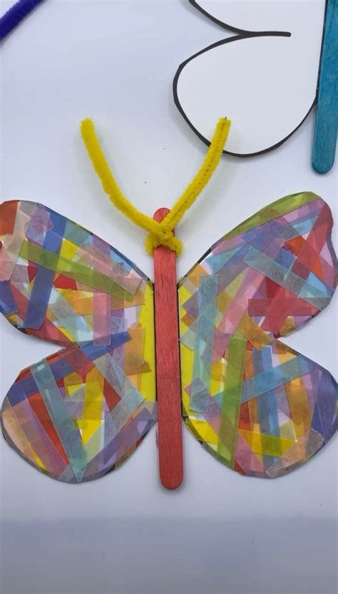 No Glue Craft Kit For Kids Diy Butterfly Craft Etsy